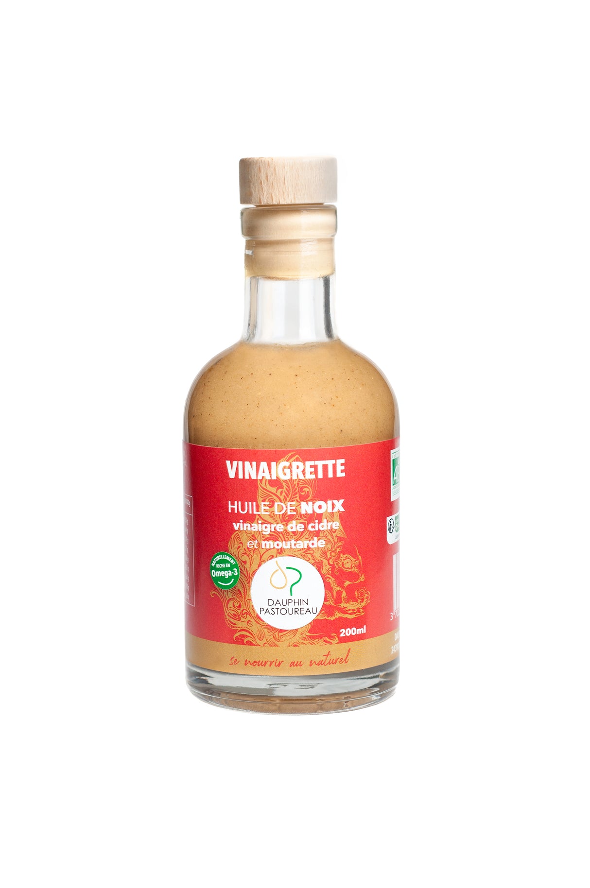 Vinaigrette bio huile de noix, vinaigre de cidre & moutarde 200 ml