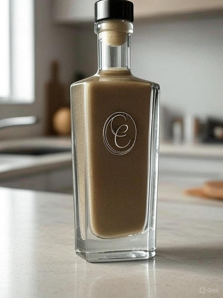 Photo temporaire – bouteille beige